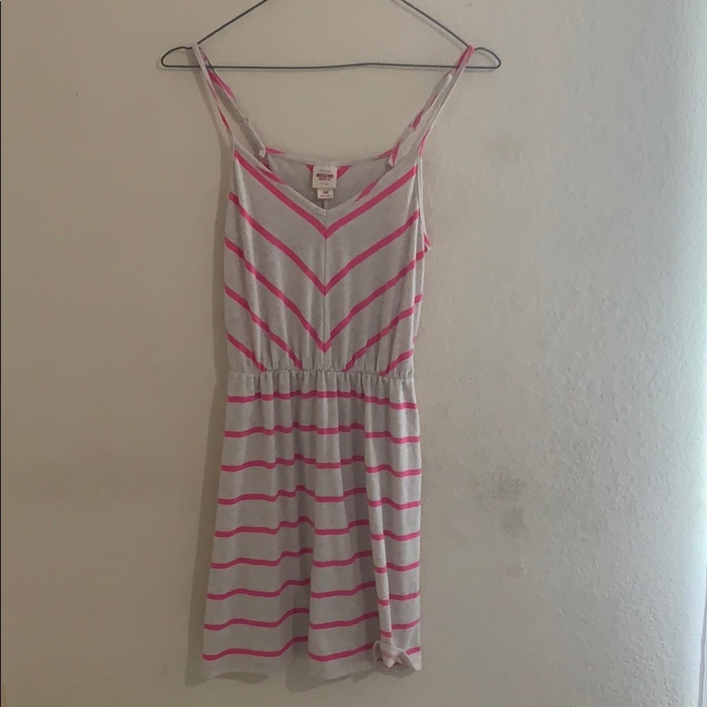 Pink and white stripped dress
